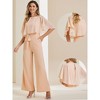 Allegra K Women's Casual Dressy Cape Ruffle Sleeve Tie Waist Wide Leg Jumpsuits - 2 of 4