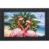 Briarwood Lane Christmas Doormat 30x18 Indoor Outdoor Festive Flamingos For Christmas Doormat - 2 of 4