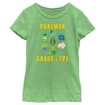 Girl's Pokemon Grass Type Group T-Shirt