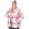 White Mark  Plus Size Plaid Shacket - 2 of 4