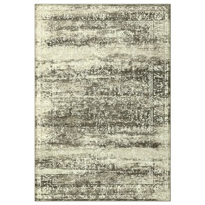 Washable Vintage Printed Rug Non Slip Low Pile Rug Retro Throw Floor Cover Foldable Indoor Carpet for Living Room Bedroom - 1 of 4
