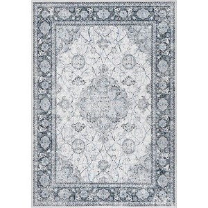 Area Rugs, Traditional Vintage Floral Printed, Washable Non-Slip Backing for Living Room, Soft Low Pile Floor - 1 of 1