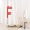 Deny Designs April Lane Art Block Monogram Shower Curtain - 2 of 3
