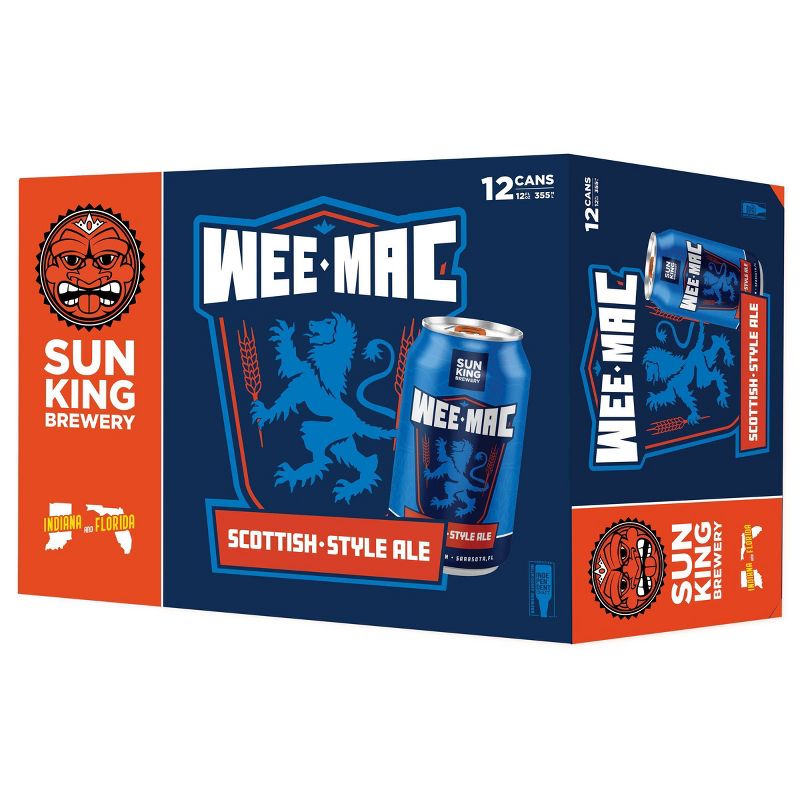 Sun King Wee Mac Scottish Ale Beer - 12pk/12 fl oz Cans, 1 of 3