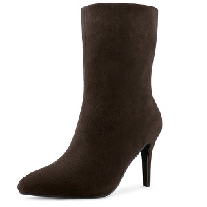 Perphy Women's Pointed Toe Foldable Slip on Stiletto Heels Ankle Boots - 1 of 3