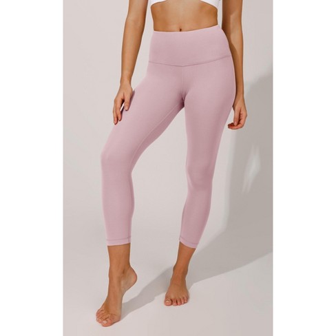Yogalicious - Women's Nude Tech High Waist Side Pocket 7/8 Ankle Legging  With Curved Yoke - Copper Coin - Medium : Target