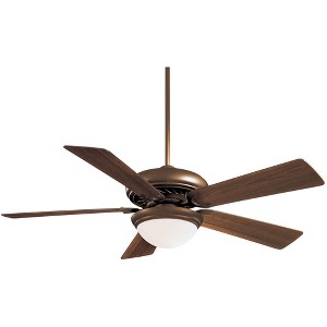 52" Minka Aire Country Cottage Indoor Ceiling Fan with LED Light Remote Control Oil Rubbed Bronze Maple Opal Glass for Living Room - 1 of 4