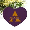 Alcorn Primary Logo Heart Love Wood Christmas Tree Holiday Ornament - 2 of 3