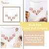 Aoibox Handmade Boho Macrame Wall Hanging with Blush Pink Tassels & Rose Gold Accents for Nursery, Classroom, Baby Shower Decor - 2 of 4