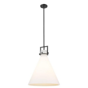 Newton Cone - 1 Light Stem Hung Pendant In Industrial Style-22.75 Inches Tall and 18 Inches Wide - 1 of 1