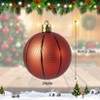 24PCS Sport Theme Christmas Ball Ornaments Set,Football Baseball Basketball Soccer Hanging Decorations with Sparkle for Xmas Tree Holiday Party Decor - 3 of 4