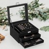 Jewelry Box, 3-Tier Lockable Jewelry Storage Organizer - 4 of 4