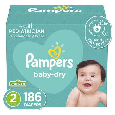 Pampers Baby Dry Diapers Enormous Pack - Size 2 - 186ct
