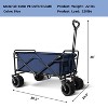 Bestier Compact Folding Cart: 22lbs Superlight Transformer | 90° Adjustable Handle | All-Terrain PVC Wheels-Blue - 2 of 4