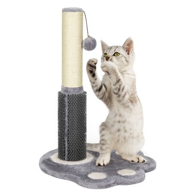 Costway 20.5'' Tall Cat Scratching Post Claw Scratcher w/ Sisal Rope & Plush Ball