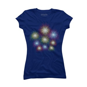 Junior's Design By Humans July 4th Fireworks Display By  T-Shirt - 1 of 2