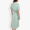 Anna-Kaci Women's Collar V-Neck Button Down Floral Print High Low Dolman Short Sleeve Midi Fashion Dress - 4 of 4