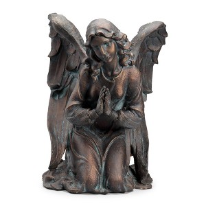 SPI Home Thoughtful Angel Garden Sculpture – 18.5" Resin Statue with Serene Pose for Outdoor Memorial or Spiritual Decor - 1 of 4