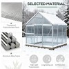 Akoasm 74.75 in. W Outdoor Aluminium Greenhouse with Adjustable Roof Vents, Rain Gutters & Sliding Doors for Winter-Silver - 4 of 4