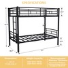 TIRAMISUBEST Twin Over Twin Metal Bunk Bed for Kids, Sturdy Frame with Ladders & Guardrails, Converts to 2 Beds, No Box Spring Needed - 2 of 4