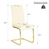 NicBex Modern Dining Chairs with Faux Leather Padded Seat,Armless Chairs with Chrome Metal Legs for Kitchen,Living Room - 3 of 4