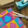 Peeps In Squares In Four Colors Gift Wrap 30" x 72" - 4 of 4