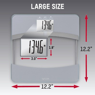 Glass Body Composition Personal Scale Gray/Clear - Taylor_7