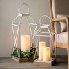 Sullivans 26.75" & 22.25" Modern White Metal Lantern Set of 2 - 3 of 3