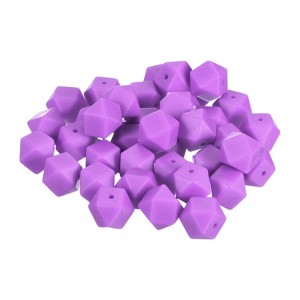 Unique Bargains DIY Keychain Necklace Jewelry Making Hexagonal Silicone Beads 30 Pcs - 1 of 4