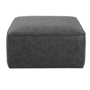 TiramisuBest Square Ottoman, Olive Green, Corduroy - Olive Green Fabric, Plywood Entryway Bench, 30.5"L x 30.5"W x 17.0"H - 1 of 4