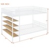 Twin Over Full Metal Bunk Bed with 5-Tier Shelves, Black - 4 of 4