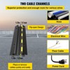 VEVOR 3 Pcs 2-Cable Rubber Electrical Wire Cover Cord Protector Ramp 11000 lbs, Black&Yellow - 4 of 4