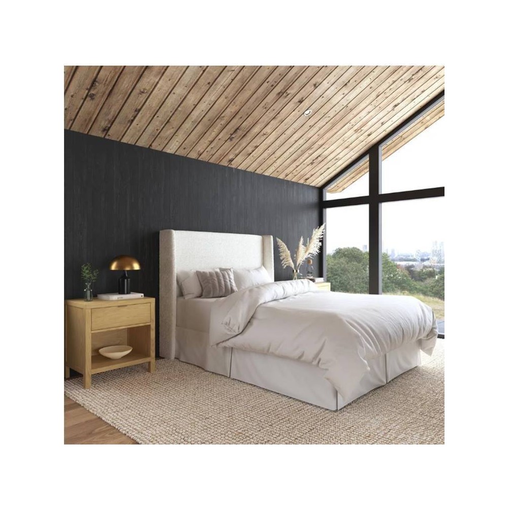 Photos - Bed Frame Full Antwerp Wingback Headboard in Gray Boucle Milano Elephant - Threshold