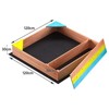 VYNXARIA Children's Wooden Sandbox, Sandpit ,Kids Wood Playset Outdoor Backyard ,47.25"L x47.25"W x 7.87"H,Golden Red - 3 of 4