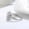 Halo Engagement Ring for Women Cz Statement Ring Sterling Silver Ginger Lyne Collection - 3 of 4