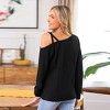 Women's Cozy Long Sleeve One-Shoulder Knitted Top - Cupshe - 4 of 4