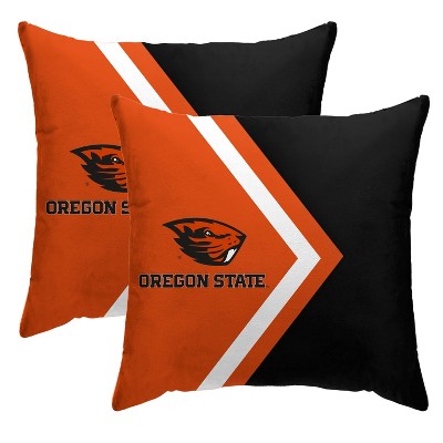 NCAA Oregon State Beavers Side Arrow Poly Span Throw Pillow - 2pk