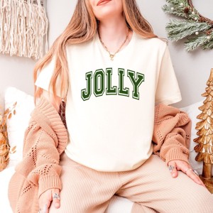 Simply Sage Market Jolly Varsity Thick Outline Short Sleeve Tee - 1 of 4