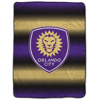 MLS Orlando City SC Ombre Logo Flannel Fleece Blanket