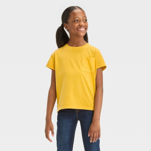 Girls yellow top best sale