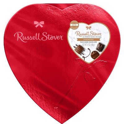 Russell Stover Valentine's Assorted Milk & White Chocolates Heart - 5.1oz