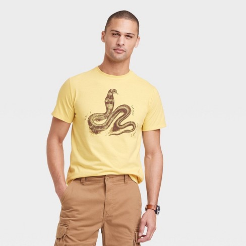 Men's Standard Fit Lightweight Crewneck Short Sleeve T-shirt - Goodfellow &  Co™ Yellow Xl : Target