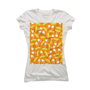 Junior's Design By Humans Halloween Candy Corn By NewburyBoutique T-Shirt - 1 of 3