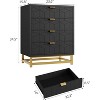 4 Drawer Dresser for Bedroom, Wood Chest of Drawers, Modern Dressers with Gold Metal Handles for Living Room - 2 of 4