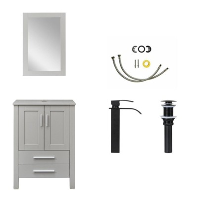 ELECWISH 24 in. W x 19 in. D x 32 in. H Bath Vanity