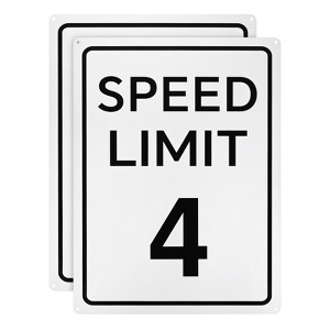Unique Bargains Aluminum Weather Resistant Waterproof Rust Free Traffic Sign 2 Pcs - 1 of 4