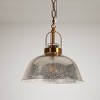 LNC Swarajism 1-Light 14" Polished Gold Mercury Glass Dome LED Indoor Hanging Kitchen Island Light : ETL Listed, Adjustable Height - 4 of 4