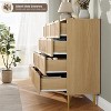 Rattan Dresser with 8 Drawers, Tall Modern Closet with Deep Storage, Large Chest of Drawers with Wide Top, Long Wooden Dresser for Living Room - 4 of 4