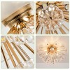 DAKAFUL Modern Gold Flush Mount Ceiling Light ¨C 19.7'' with Glass Petal Design, 6-Light G9 Socket (Bulb Not Included)- Golden - 3 of 4