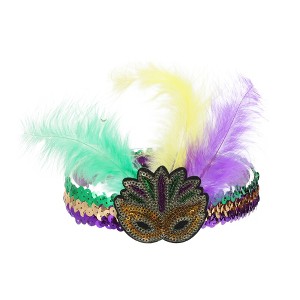 Unique Bargains Women's Feathers Sequins Headbands 1 Pc - 1 of 4